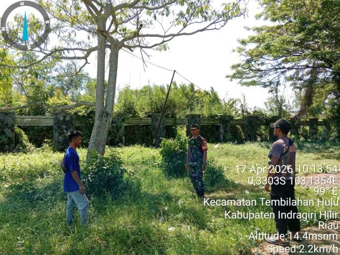 Antisipasi Gangguan, Babinsa Koramil 01/Tembilahan Rutin Patroli Wilayah
