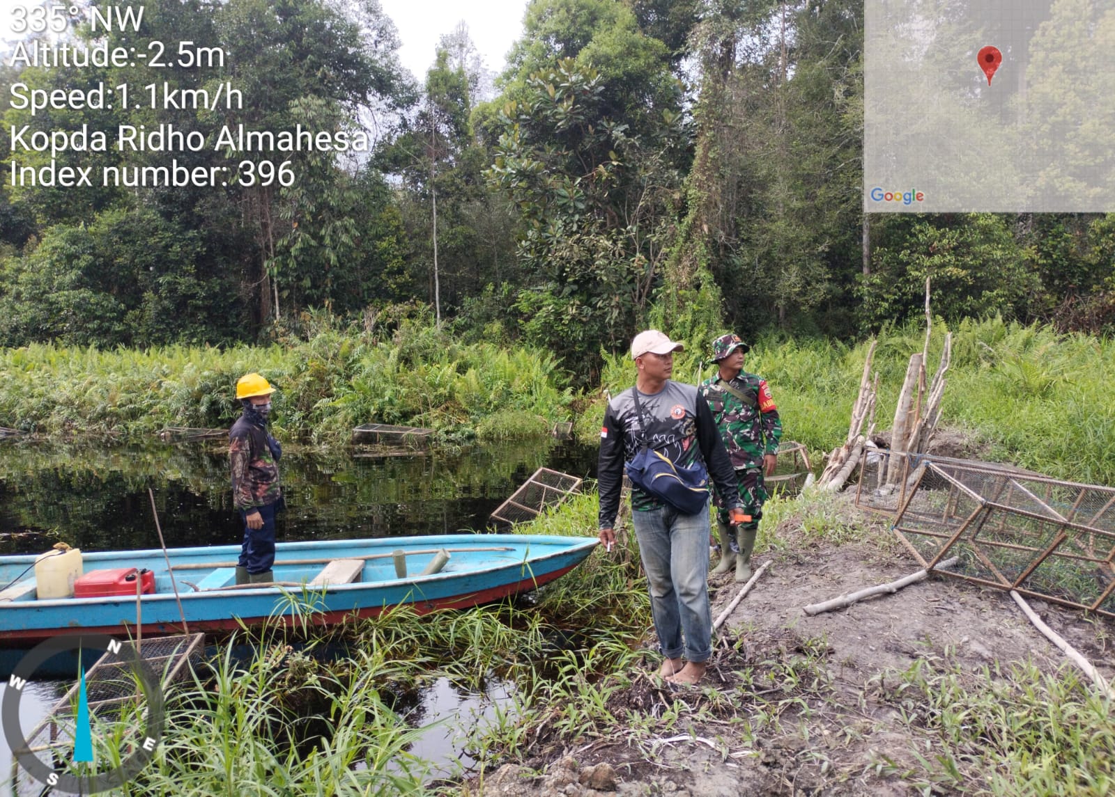 Babinsa Menelusuri Kanal Sekunder dan Lahan Konsesi