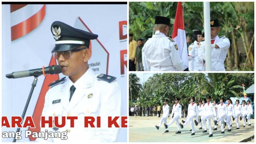 Upacara HUT RI ke-80 Desa Sialang Panjang Berlangsung Khidmat