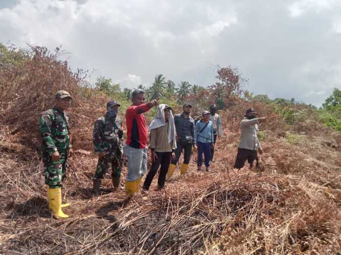 Sertu Wisnu Terus Amati Titik karhutlah Lanjutan