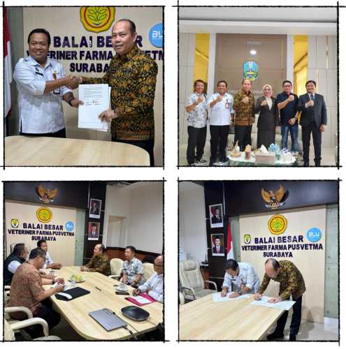 Upaya Untuk Bisa Swakelola Vaksin, Plt Kadiskeswan Riau Kunker ke Balai Veteriner Farma Pusvetma Surabaya