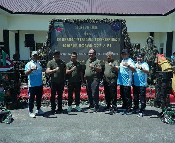 Sinergitas Tanpa Batas Danrem 022 PT Bersama Kepala daerah dan forkopimda Turun ke Lapangan