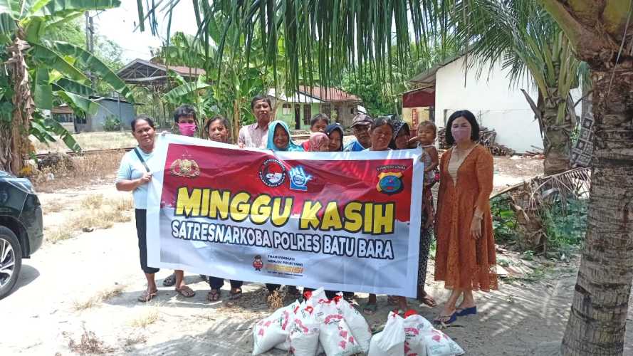 Lewat Program Minggu Kasih, Satresnarkoba Polres Batu Bara Edukasi Warga Bahaya Narkoba
