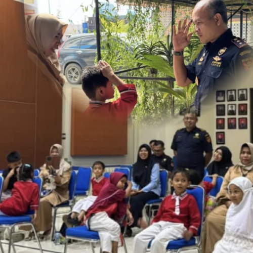 Siswa PAUD Miftah Al Ulum Kunjungi Kantor Bea dan Cukai Tembilahan, Kenalkan Tugas dan Fungsi Bea Cukai Sejak Dini