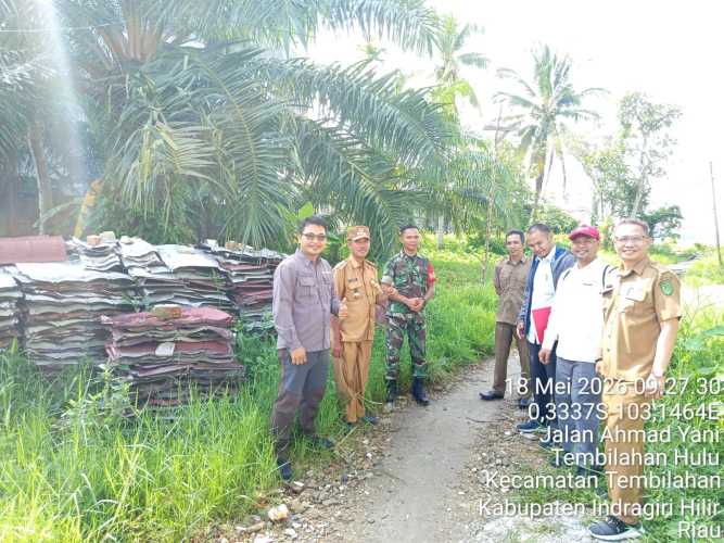 Babinsa Tembilahan Hulu Dampingi Tim Aset Pekanbaru dan Tembilahan Monitoring KDMP