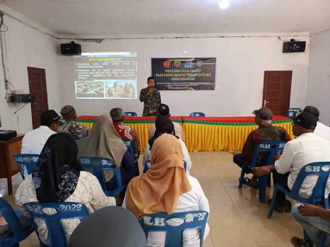 TMMD ke-124 Kodim 0208 Asahan Sosialisasikan Werving  Bangun Generasi Muda yang Tangguh