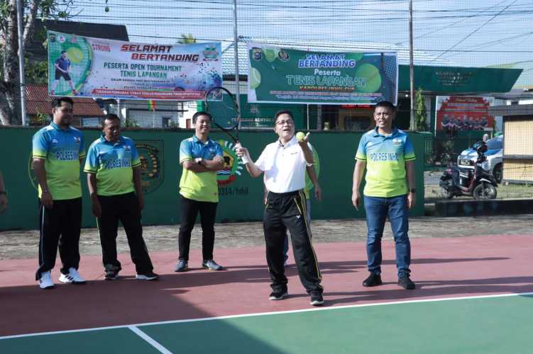 Turnamen Tenis Lapangan Kapolres Inhil Cup Resmi Digelar