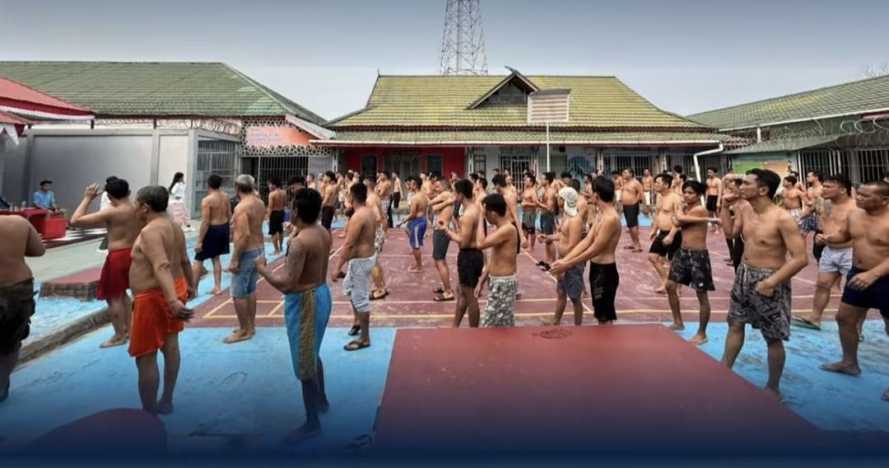 Jaga Kebugaran dan Disiplin,  Warga Binaan Lapas Tembilahan Laksanakan Senam Pagi