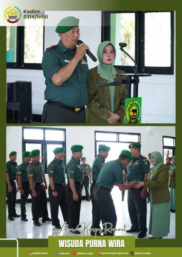 Dandim 0314/Inhil Pimpin Wisuda Purna Wira, Mayor Inf (Purn) Rohadi Handoko Resmi Purna Tugas