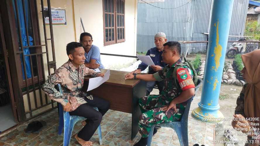 Babinsa Sungai Raya Ajak Ketua RT/RW Perkuat Toleransi Antar Umat Jelang Ramadhan