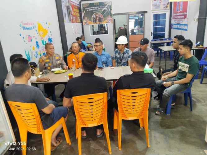 Jaga Harkamtibmas, Kapolsek Pulau Burung Pererat Kemitraan dengan PT. RSUP