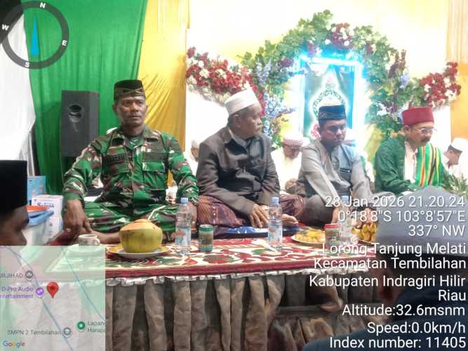 Dandim 0314/Indragiri Hilir Hadiri Haul Akbar Ke-89 Maulana Syekh Abdulrahman Siddiq