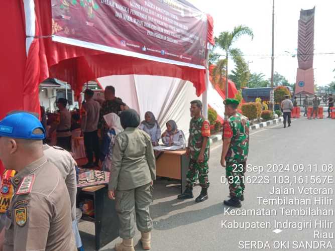 Serda Oki Melaksanakan Pengamanan Pencabutan Nomor Urut  Cabup dan Cawabup Inhil.