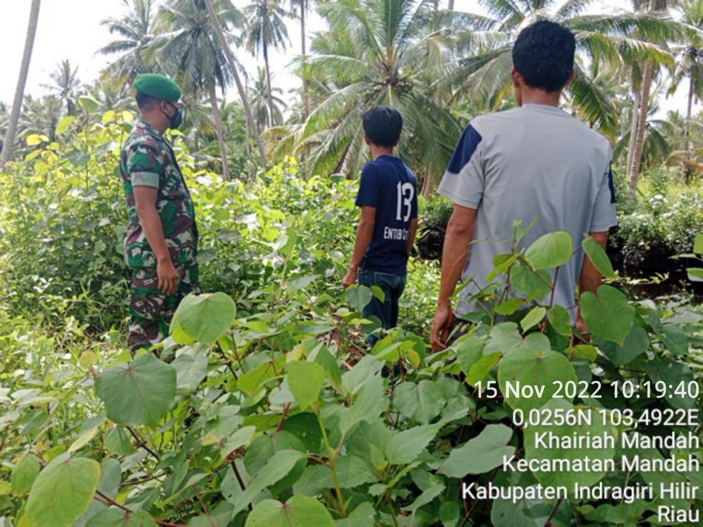 Babinsa Mandah Lakukan Pendataan Titik Api