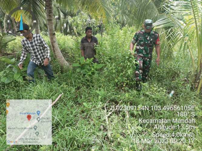 Babinsa Lakukan Pendalaman Teknis Penanganan Karhutlah