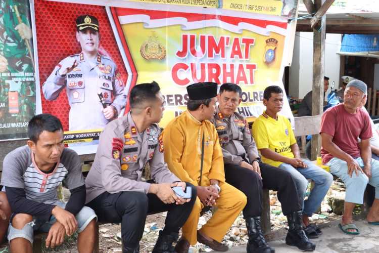 Polres Inhil Gelar Jumat Curhat di Seberang Tembilahan