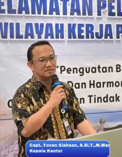 UPP Kelas III Sungai Guntung Perkuat Budaya Keselamatan Pelayaran Lewat Sosialisasi Bersama Pengguna Jasa