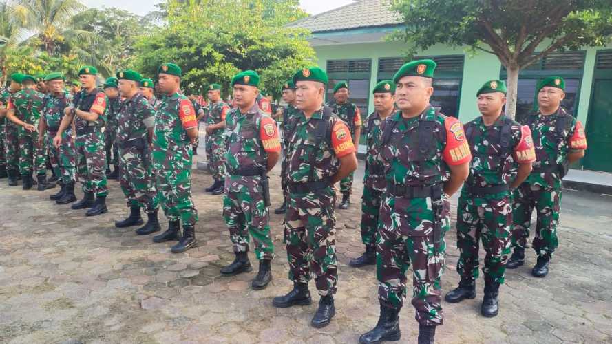 Serda Syafrijon Ikuti Apel Pagi Dalam Pengecekkan Personil