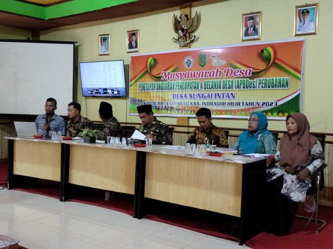 Di Bulan Kemerdekaan,Pemdes Sungai Intan Gelar Musdes Bahas Sejumlah Agenda Strategis Desa