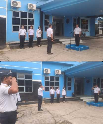 KSOP Kelas IV Tembilahan Gelar Apel Pagi,Kepala KSOP Tekankan Pelayanan Prima dan Kesehatan Pegawai