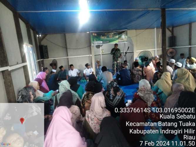 Ditengah Kesibukannya Mengurus Program Ketahanan Pangan, Danramil Isi Tausyiah Peringatan Isra' Mi'raj