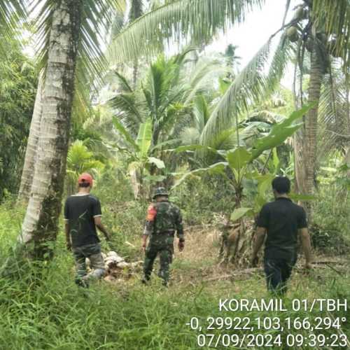 Sertu Jondri Lakukan Kunjungan Ke Lahan Petani yang Berdampak Karhutlah