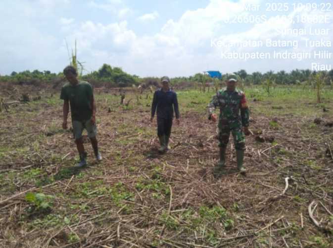 Babinsa Kolaborasikan TNI-Masyarakat dalam Pengawasan Karhutlah