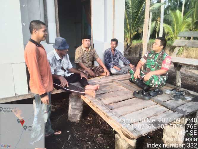 Babinsa Mandah Optimalisasi Masalah Kebersihan