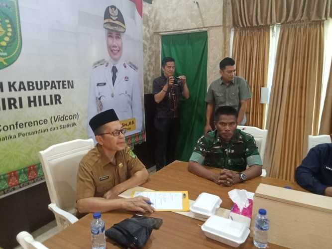 Danposramil 01/ Tembilahan Wakili Dandim dalam Rapat Koordinasi Pengendalian Inflasi Daerah