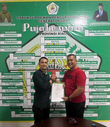 Ahmad Mulyadi Diberi Mandat Bentuk Kepengurusan Generasi Muda Pujakesuma Indragiri Hilir