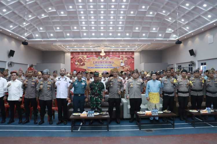 Polres Inhil Hadiri Launching Polisi RW  secara Virtual se-Jajaran Polda Riau