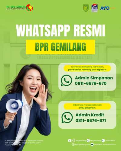 Mau Buka Tabungan atau Pengajuan Kredit di BPR Gemilang? Cek Nomor WhatsApp Resminya di Sini!