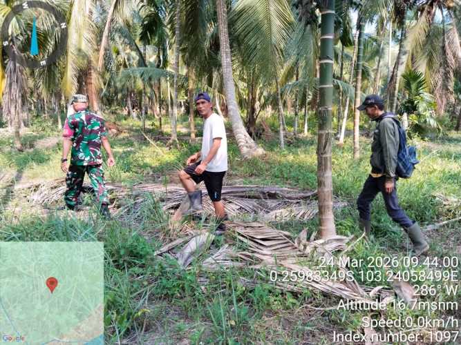 Babinsa Sungai Luar Laksanakan Sosialisasi dan Patroli Tapal Batas di Hari Ketiga Lebaran