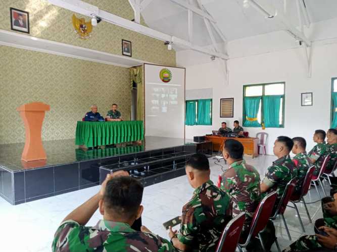 Babinsa Koramil 12/Batang Tuaka Mengikuti Sosialisasi Pemilu diaula Makodim 0314/Inhil