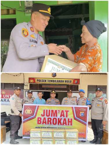 Jumat Berkah, Polsek Tembilahan Hulu Menebar Kebaikan di Tengah Masyarakat