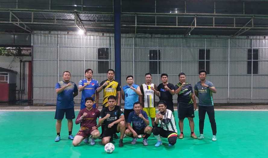 Satres Narkoba Polres Inhil Fun Futsal Bersama PWI dan Sosialisasikan Hidup Sehat